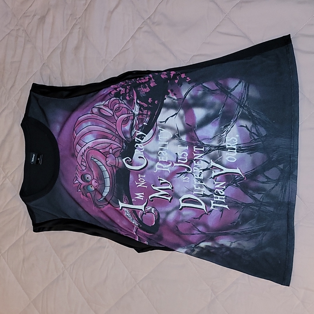Disney alice in wonderland cheshire cat sleeveless top
